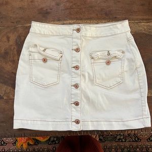 Denim Button Up Skirt
